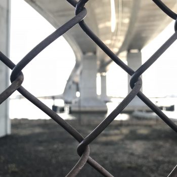 Underneath the Highlands - Sea Bright Bridge New Jersey photographed through railing